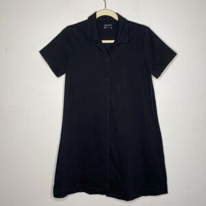 FRANK & OAK Black Button Up Mini Dress | Size: S